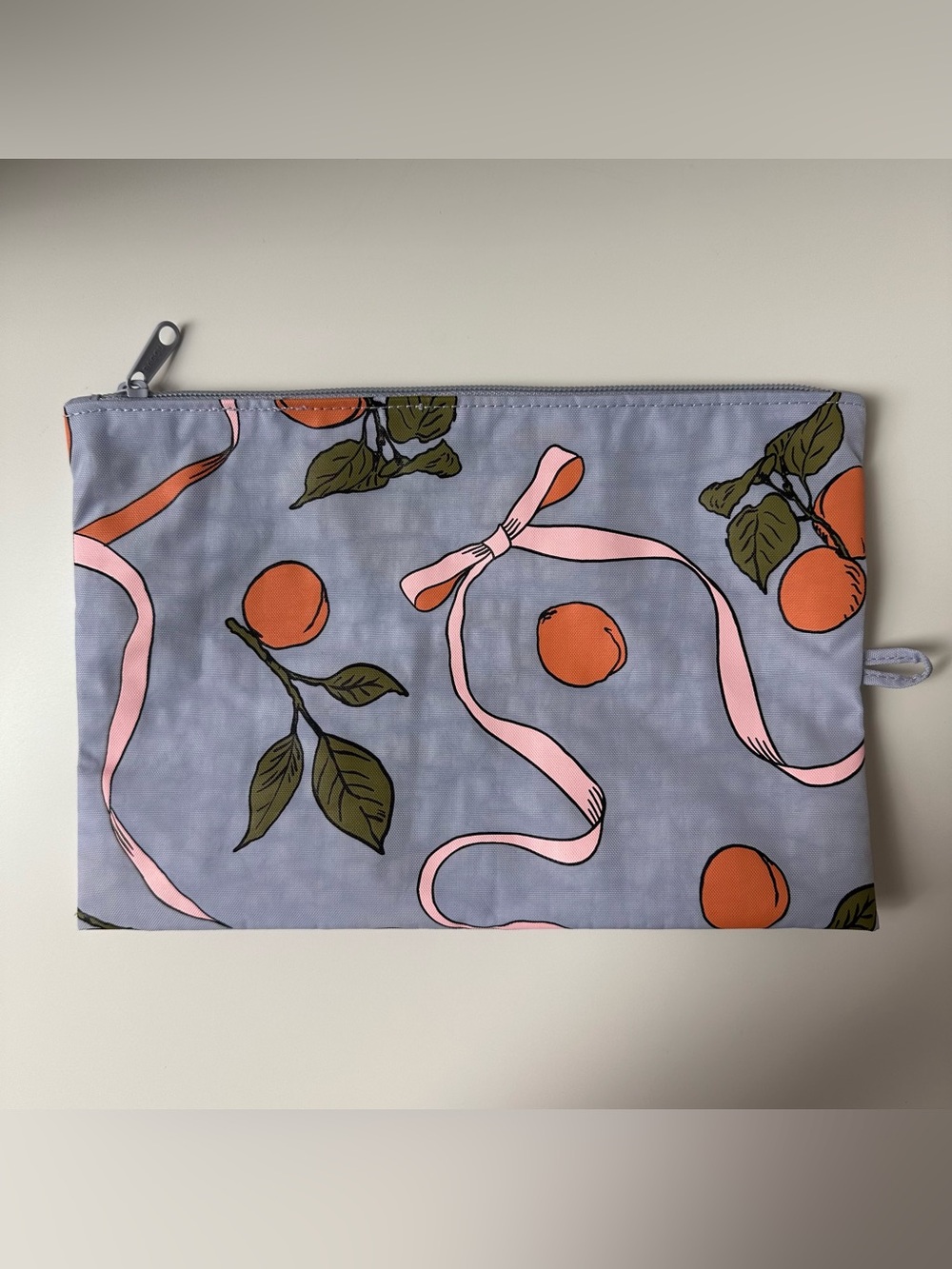 BAGGU Apricot and Ribbons Medium Go Pouch